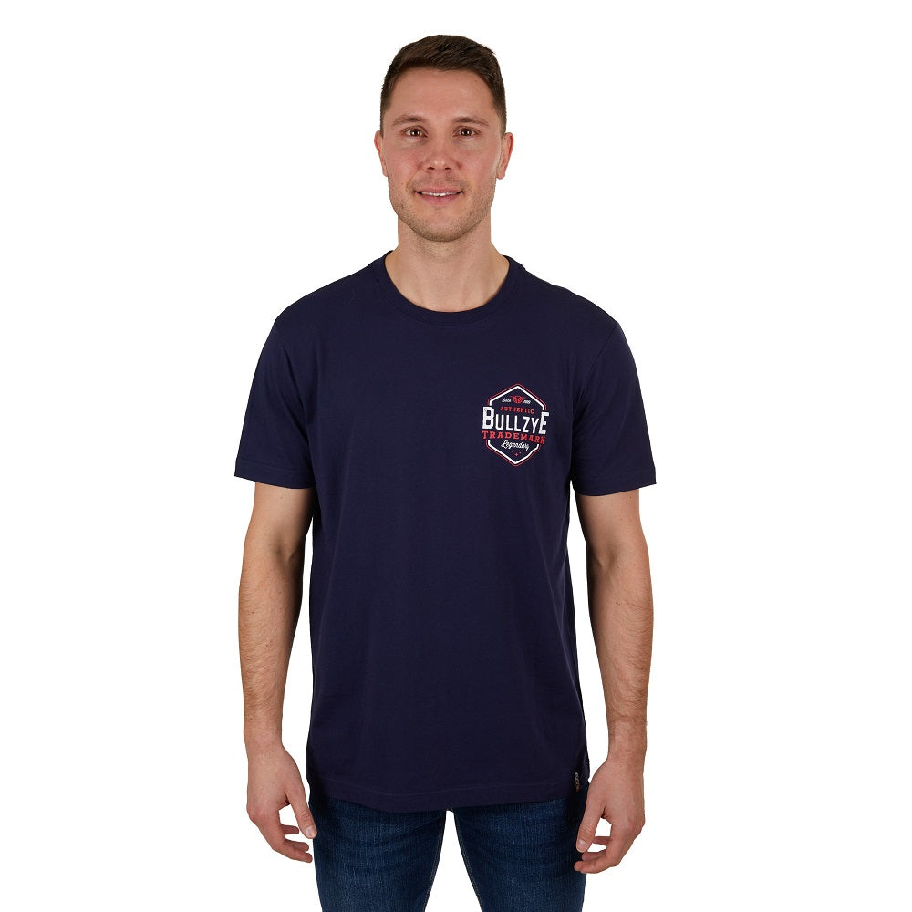 Bullzye Mens T-Shirt | Mark | Navy