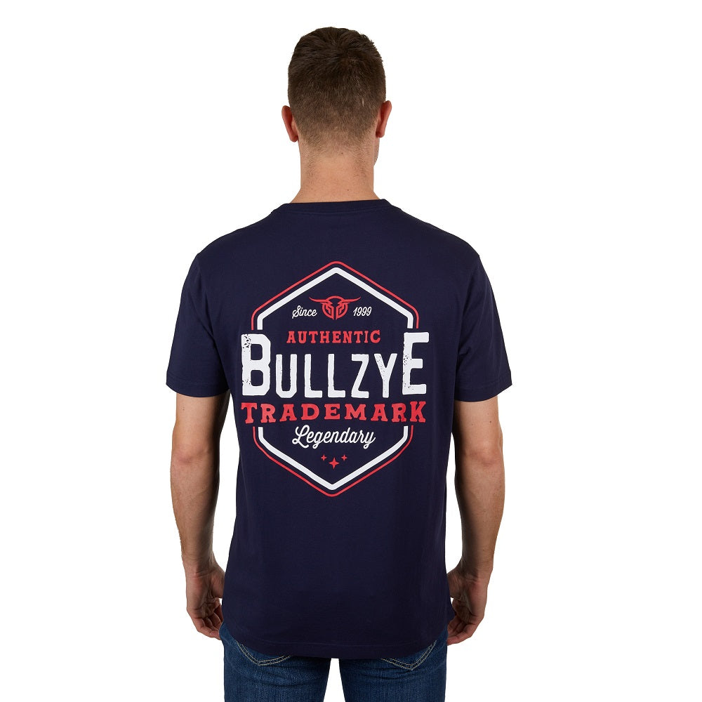 Bullzye Mens T-Shirt | Mark | Navy