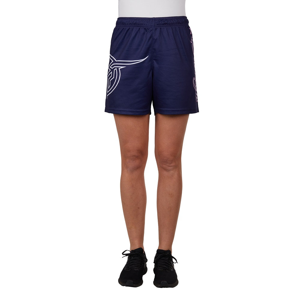 Bullzye Womens Shorts | Logo | Navy / Pink