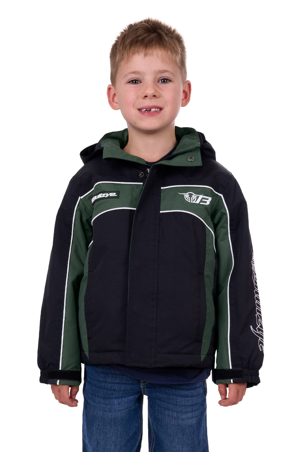 Pure Western Boys Jacket | Bazooka | Black / Green