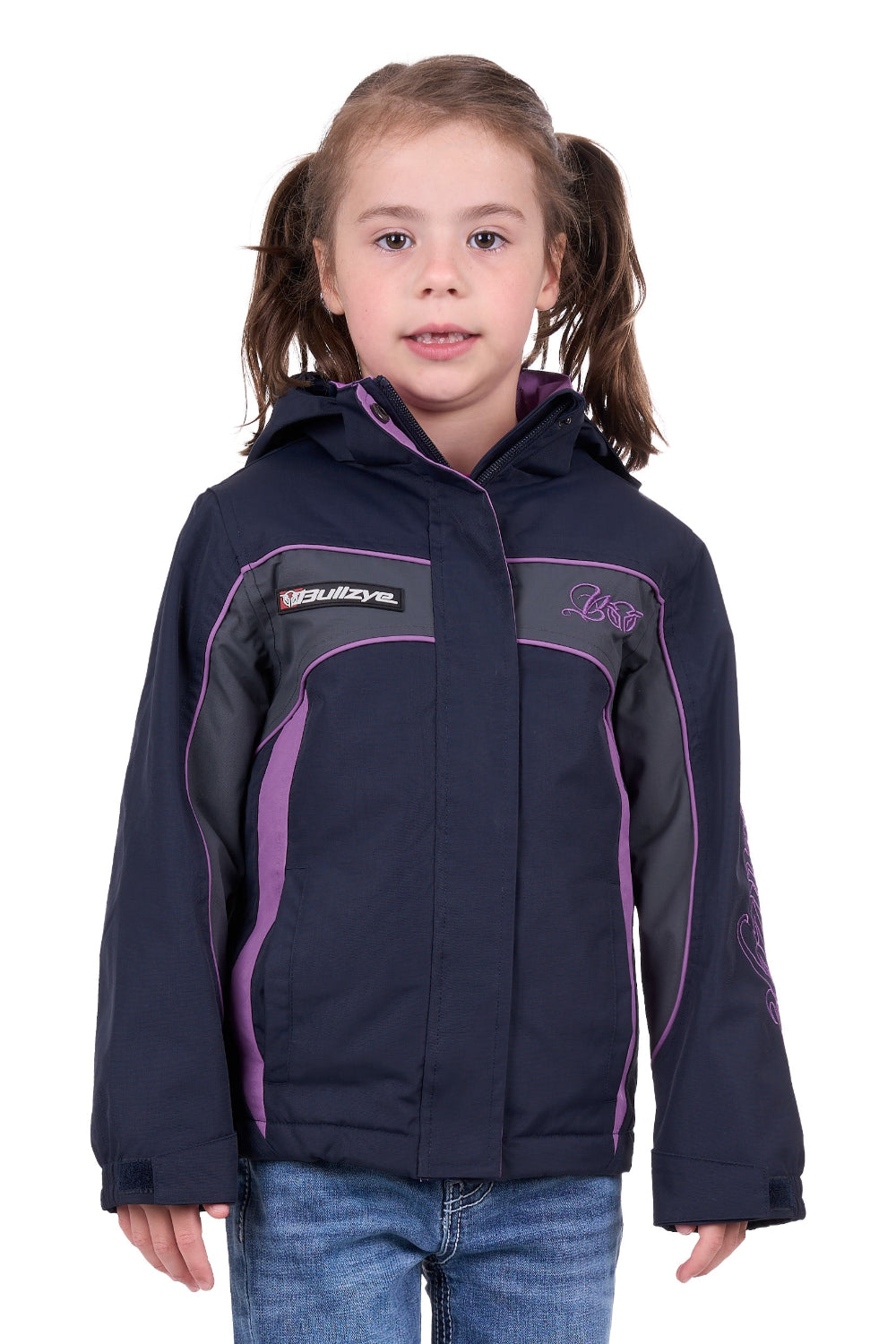 Pure Western Girls Jacket | Carla | Dark Navy / Purple