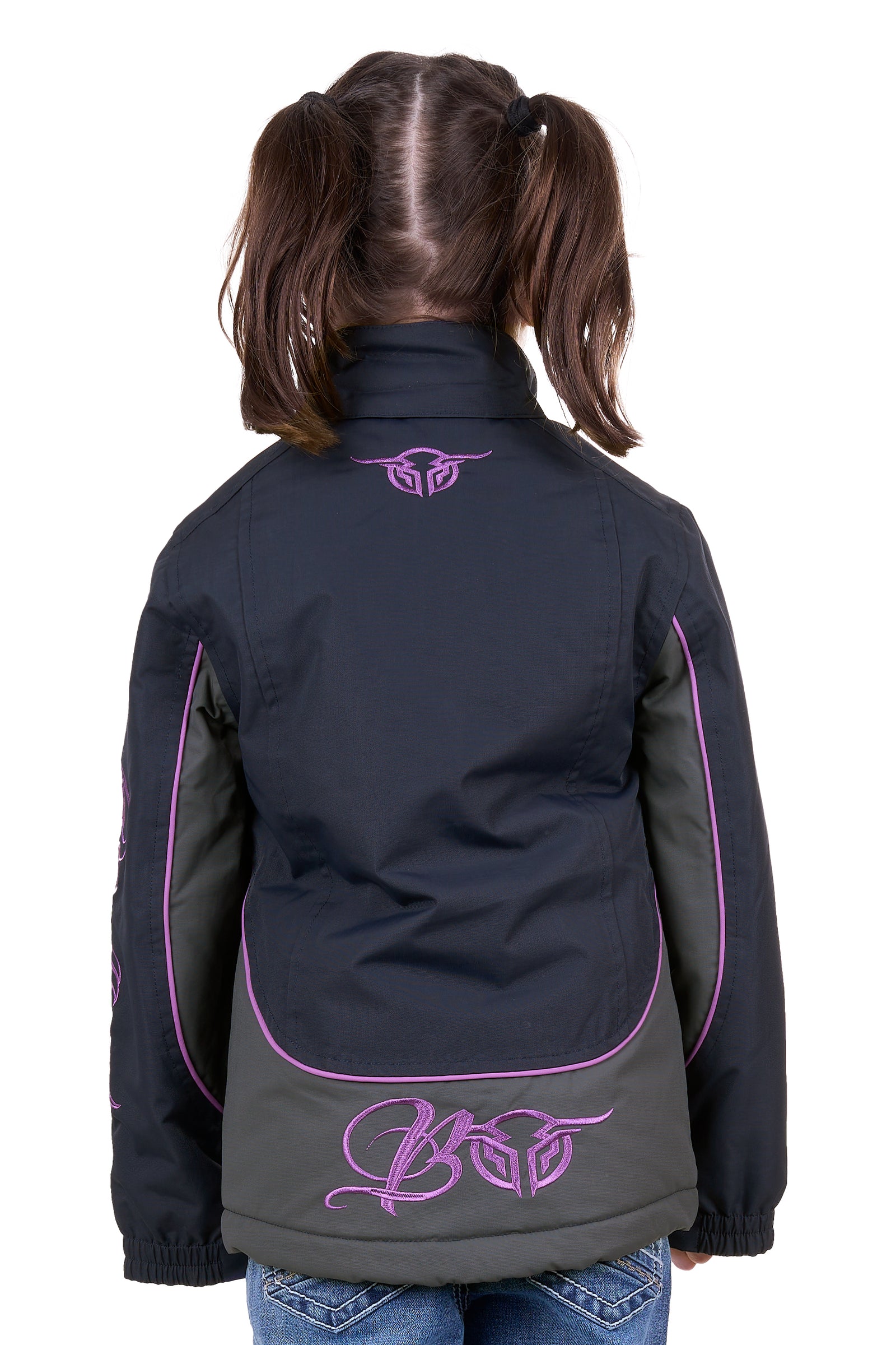 Pure Western Girls Jacket | Carla | Dark Navy / Purple
