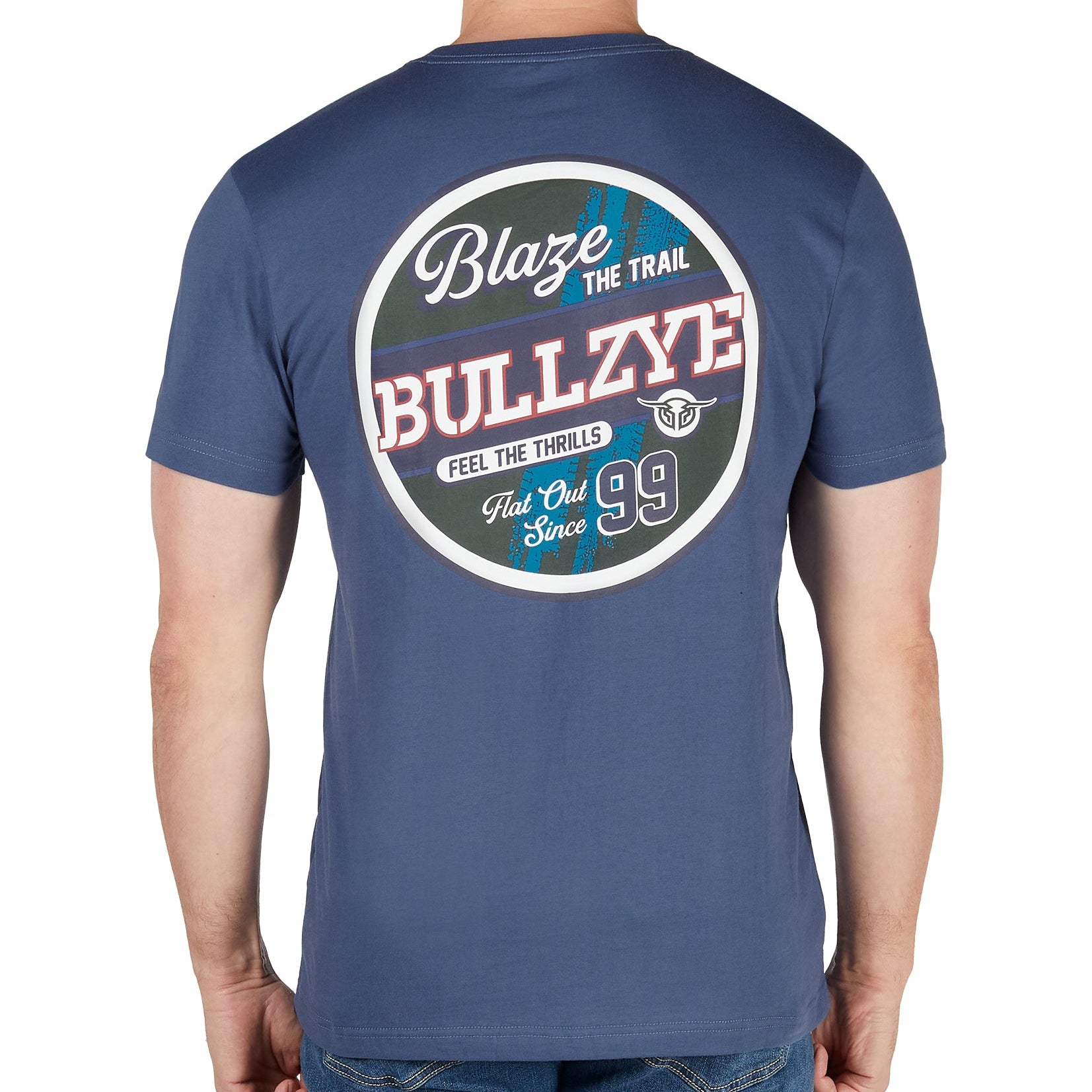 Bullzye Mens T-shirt | Blaze | Blue Steel