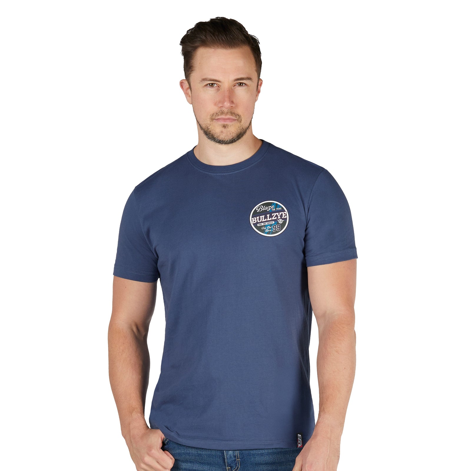 Bullzye Mens T-shirt | Blaze | Blue Steel