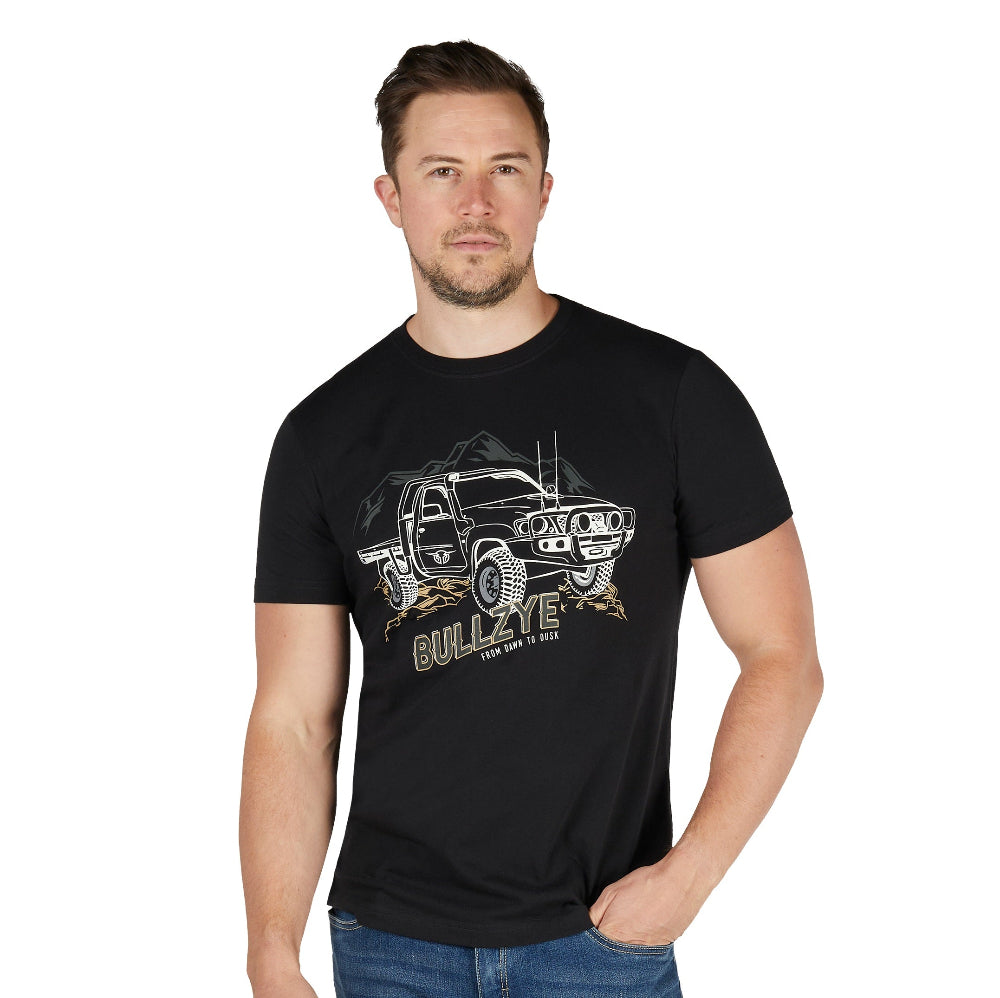 Bullzye Mens T-shirt | Dusk | Black