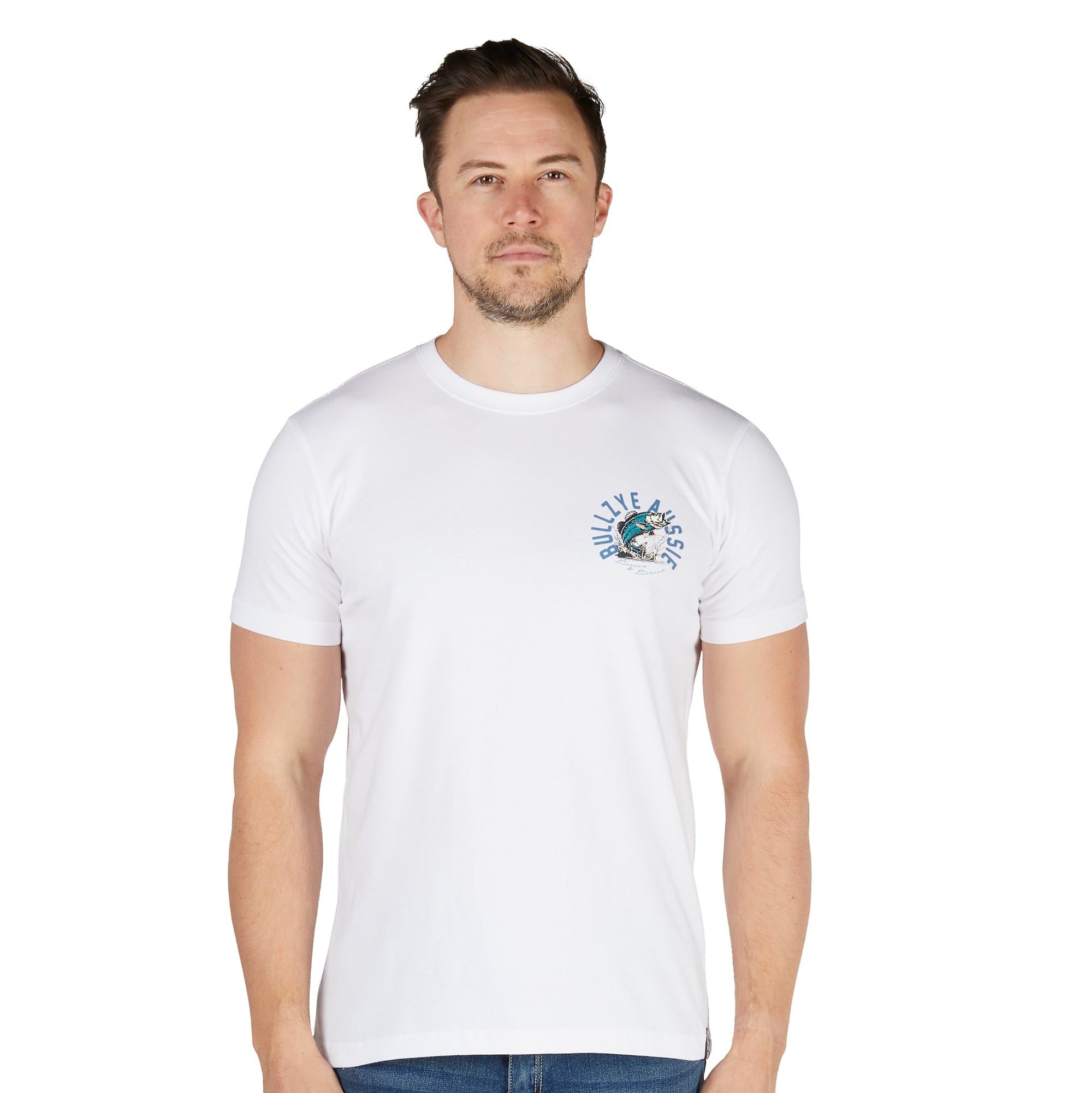 Bullzye Mens T-shirt | Barra | White