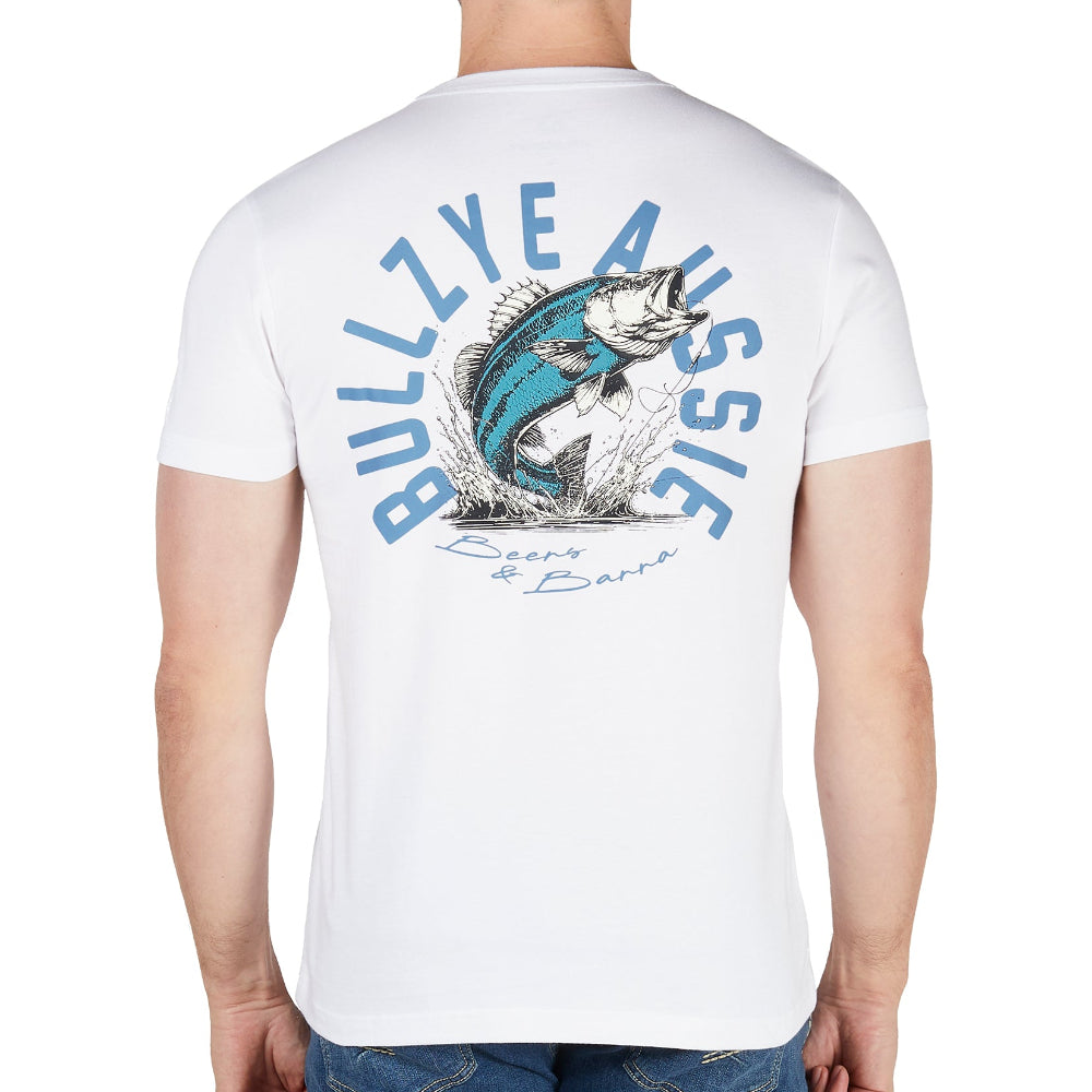 Bullzye Mens T-shirt | Barra | White