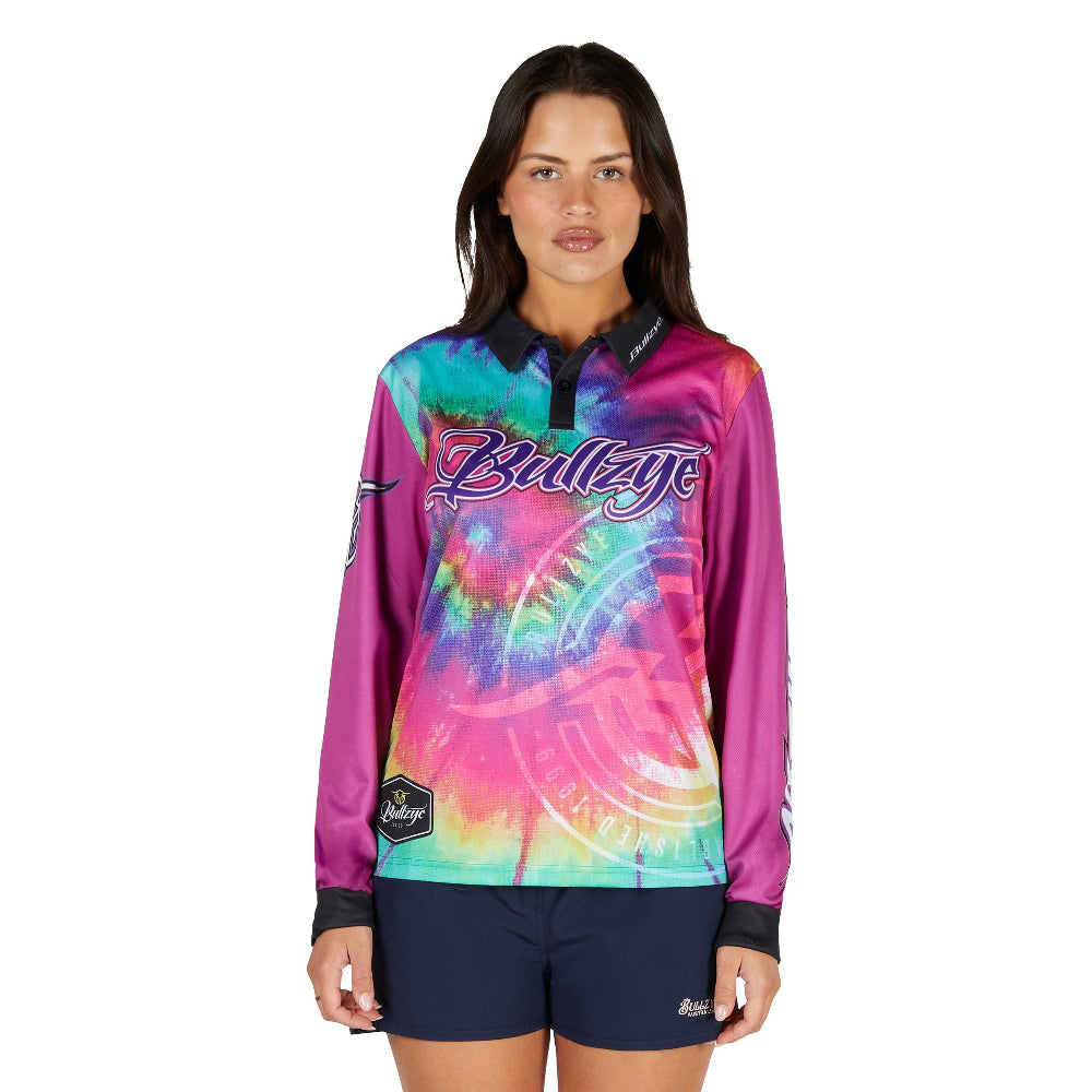 Bullzye Womens Fishing T-Shirt | Narrative | Multi