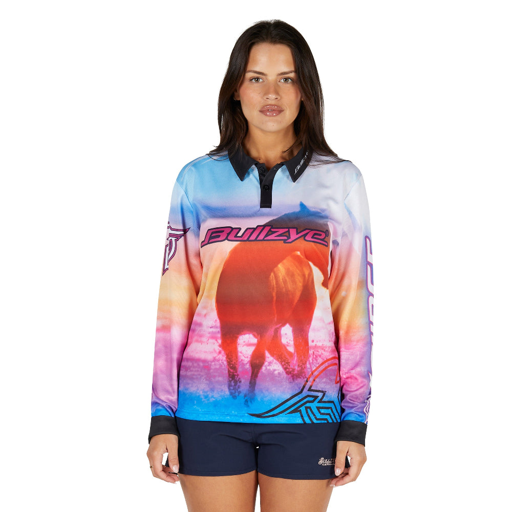 Bullzye Womens Fishing T-Shirt | Gallop | Multi