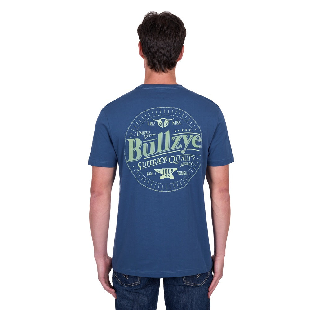 Bullzye Mens T-shirt | Anderson | Blue Steel