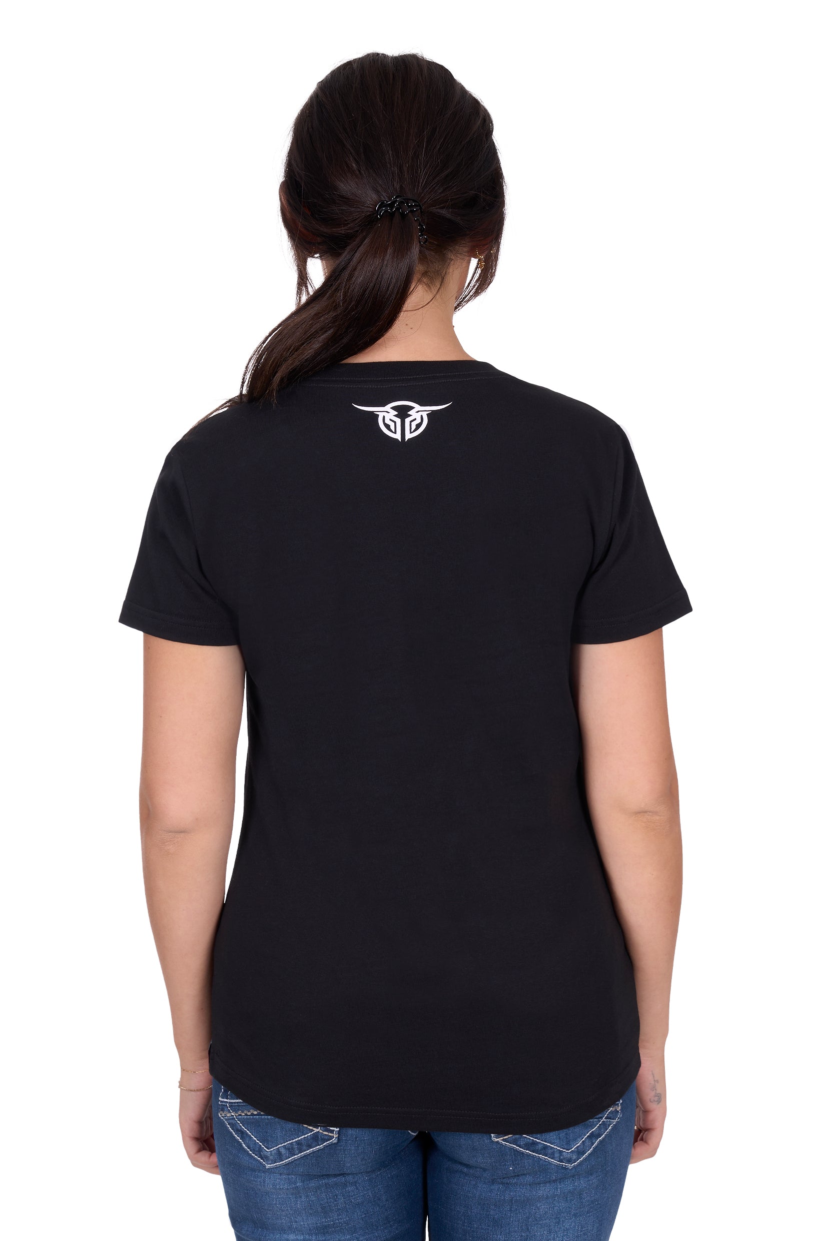 Bullzye Womens T-shirt | Flora | Black