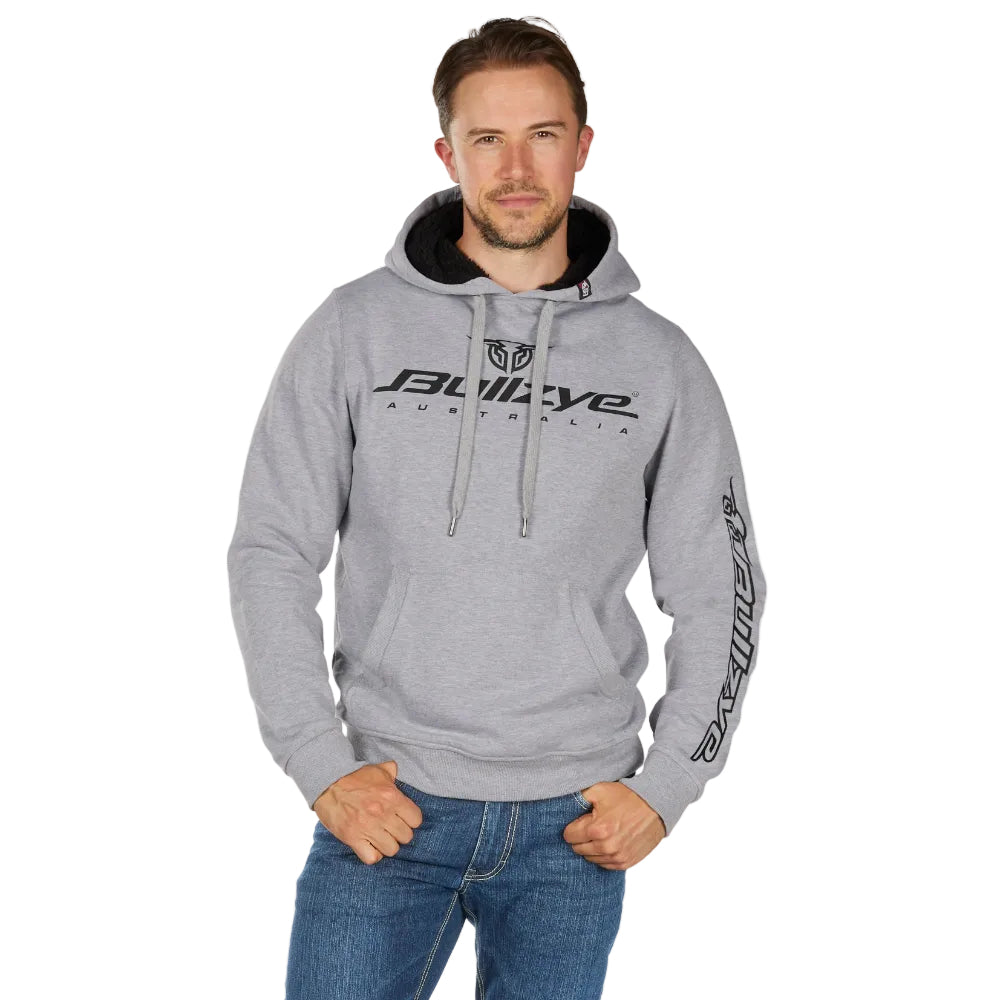 Bullzye Mens Hoodie | Determination | Grey Marle