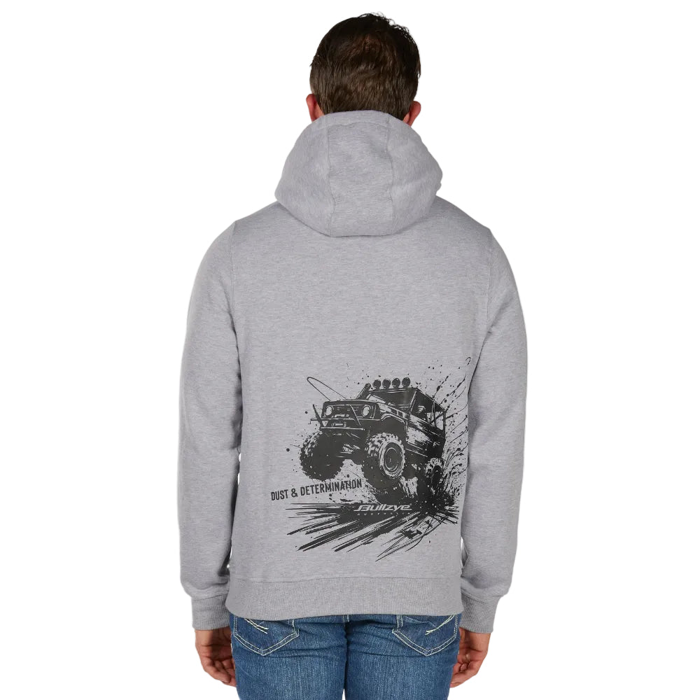Bullzye Mens Hoodie | Determination | Grey Marle