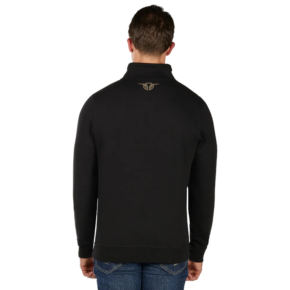 Bullzye Mens Pullover | Logo 1/4 Zip | Black