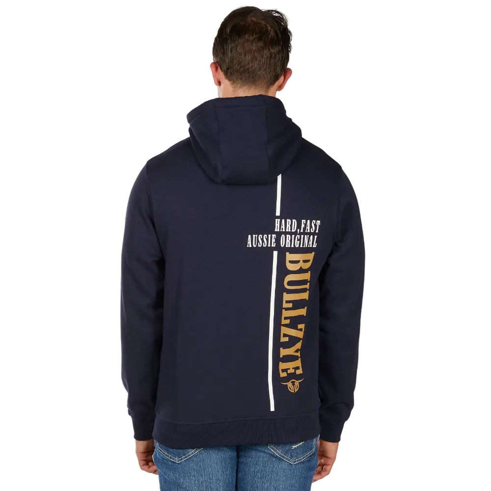 Bullzye Mens Hoodie | Hardy Zip-Up | Navy
