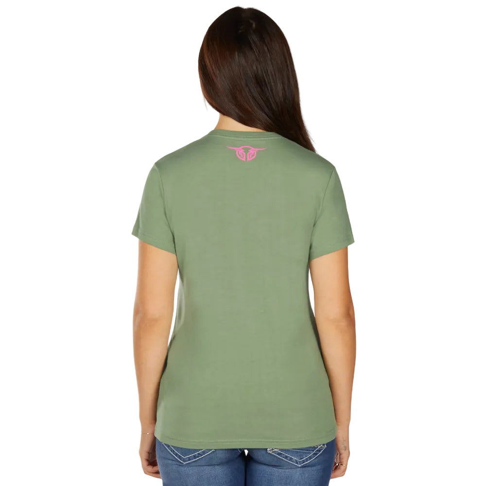 Bullzeye Womens Tee | Nova | Moss