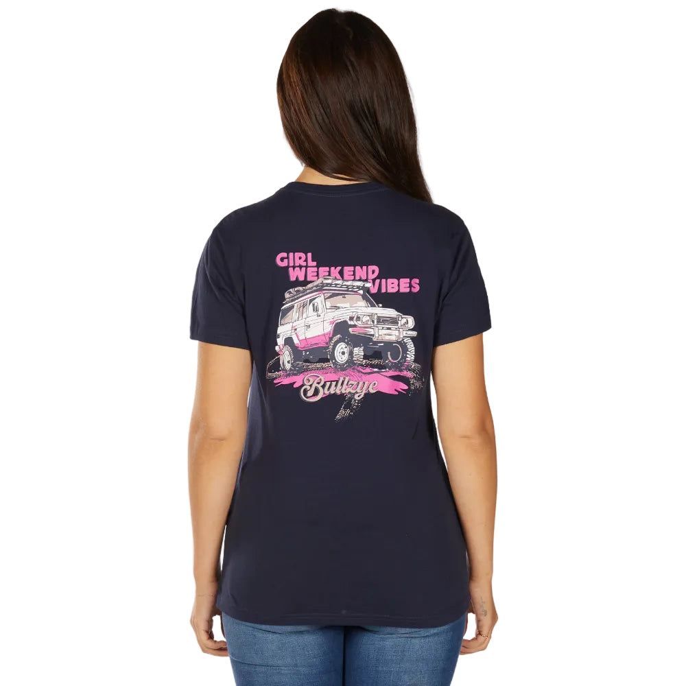 Bullzeye Womens T-Shirt | Vibes | Navy