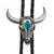 Bolo Tie Steerhead with Turquoise Inlay