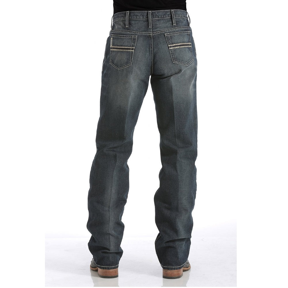 Cinch Mens Jeans | White Label | Relaxed Fit | Straight | Dark Stonewash | 36 Leg