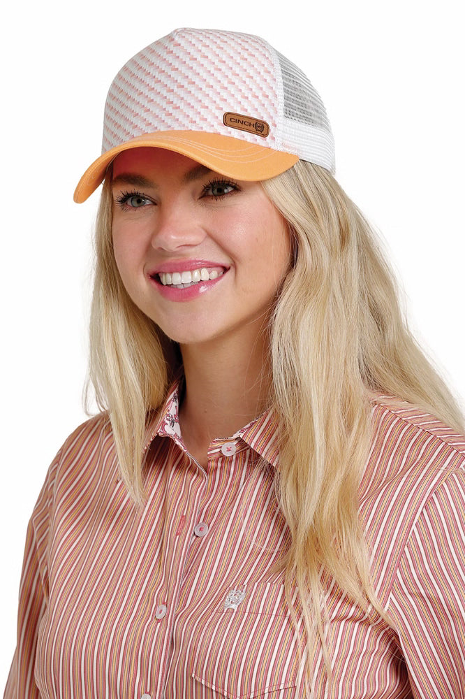 Cinch Womens Trucker Cap | Orange