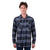 Dux Back Mens Thermal Shirt | Kal | Charcoal / Blue