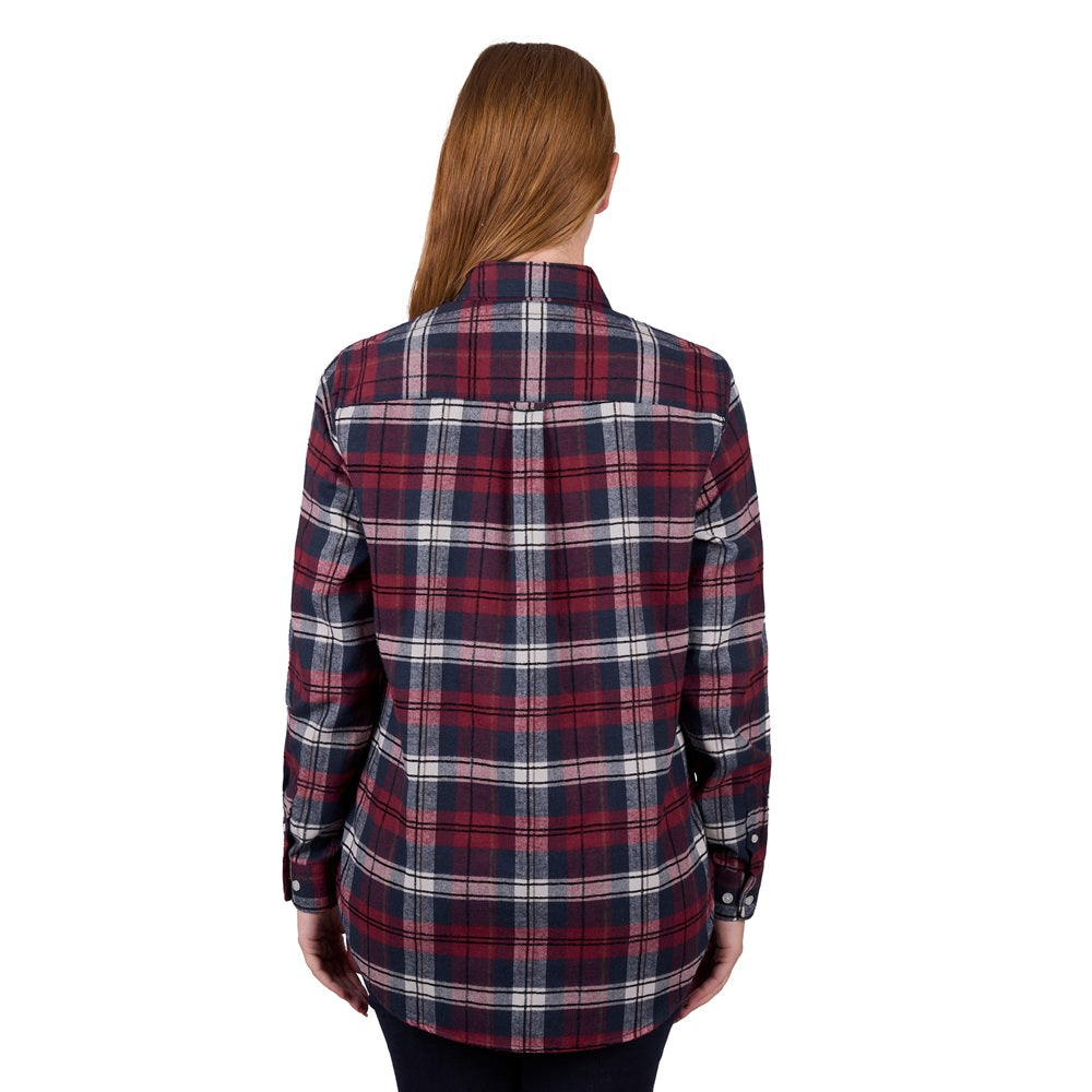 Dux Back Womens Thermal Shirt | Mina | Red / Navy