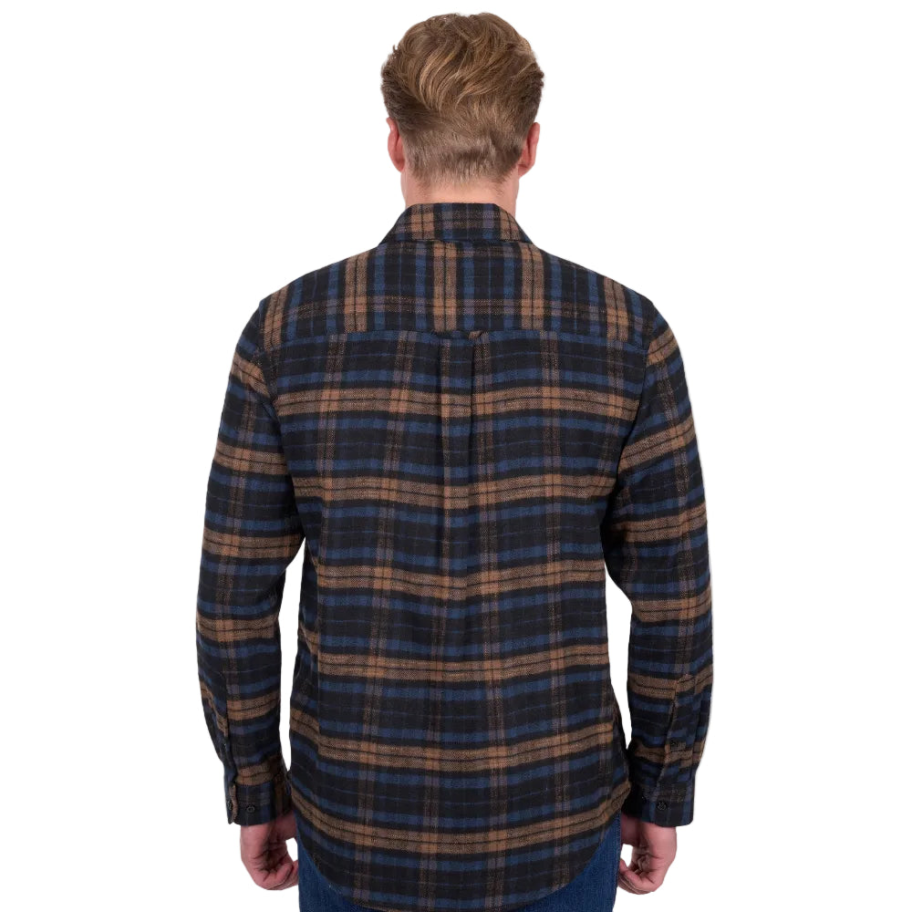 Dux Bak Mens Thermal Shirt | Hunter | Navy / Dark Tan