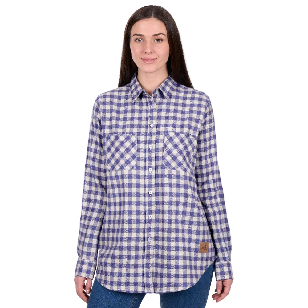 Dux Bak Womens Thermal Shirt | Joyce | Purple / White