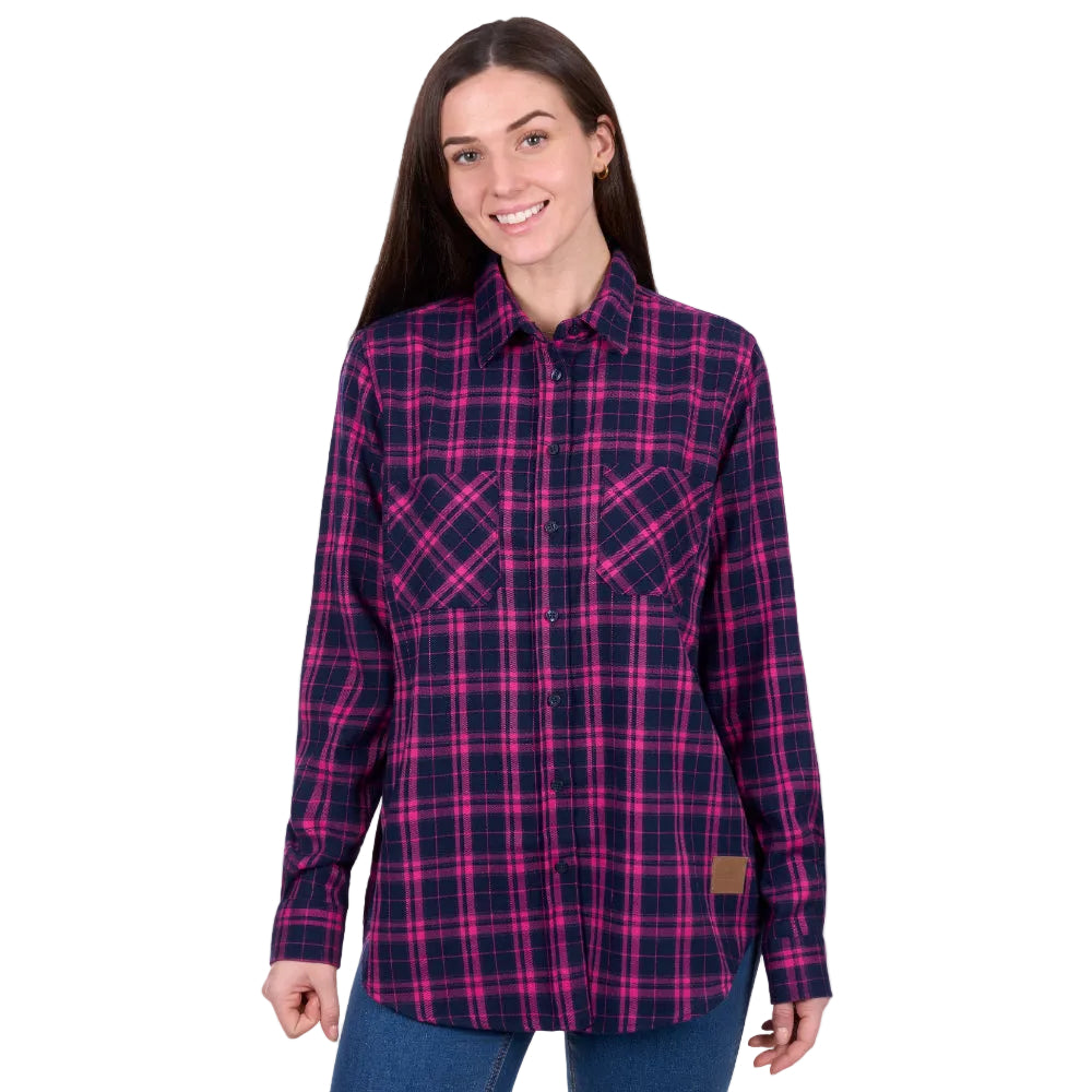 Dux Bak Womens Thermal Shirt | Sybel | Pink / Navy