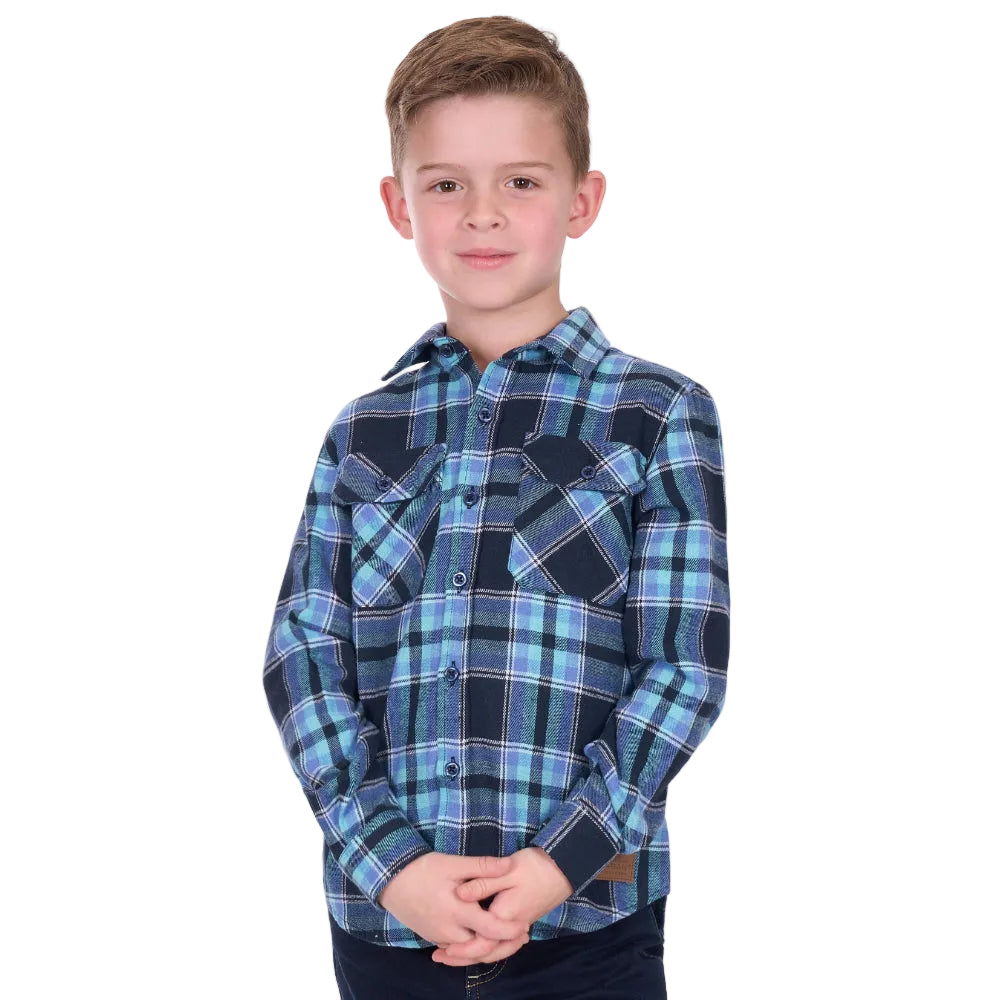 Dux Bak Kids Thermal Shirt | Camden | Navy / Teal