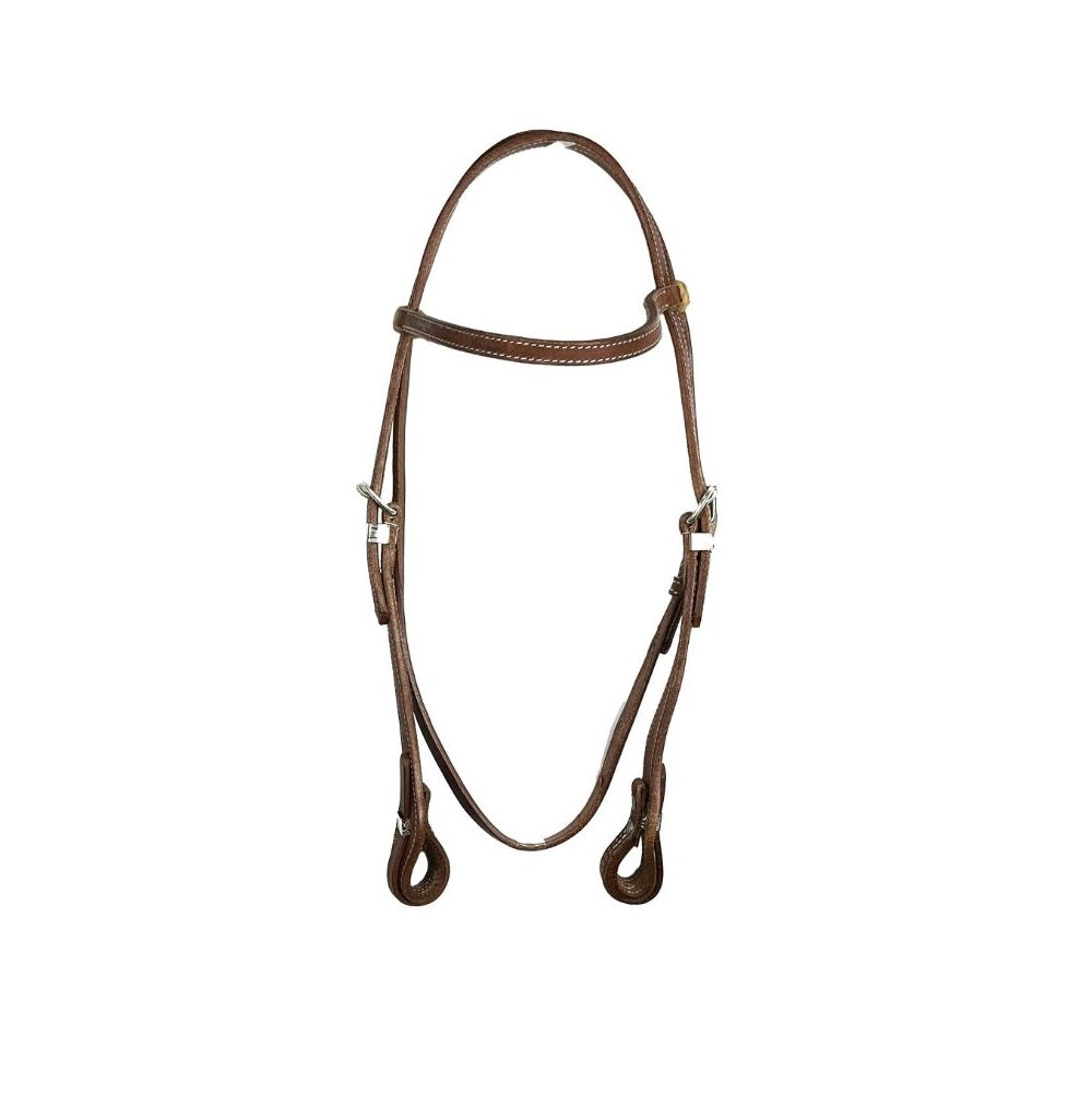 Ezy Ride Bridle Brow with Silver Stitching Trim