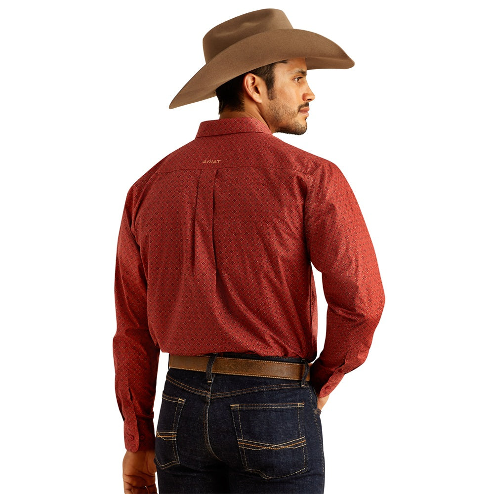 Ariat Mens Shirt | Sanders | Long Sleeve Red