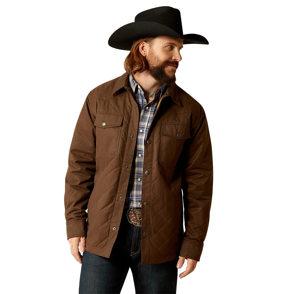 Ariat Mens Shirt Jacket | Grizzly | Demitasse