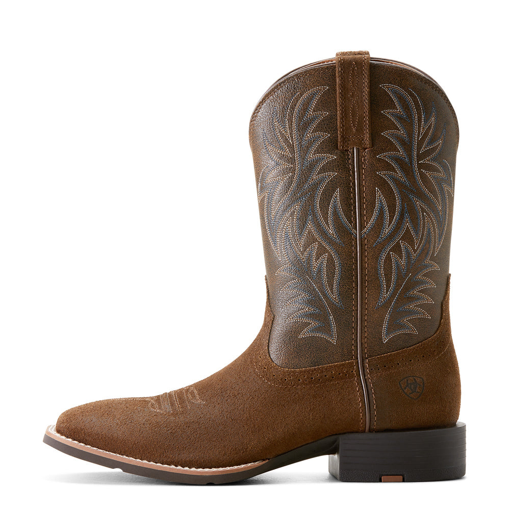 Ariat Mens Western Boots | Sports Western Wide Square Toe | Mesa Tan / Vintage Bomber