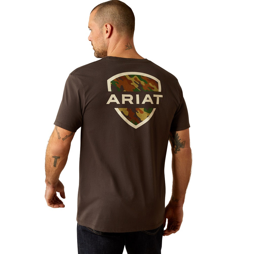 Ariat Mens T-shirt | Ambush Camo | Vintage Black