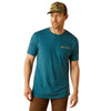 Ariat Mens T-Shirt | Played Out | Deep Sea Heather