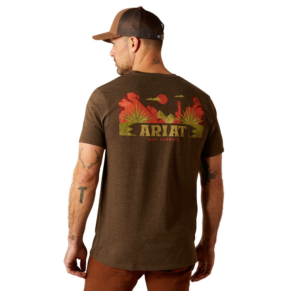 Ariat Mens T-shirt | Modern Mesa | Brown Heather