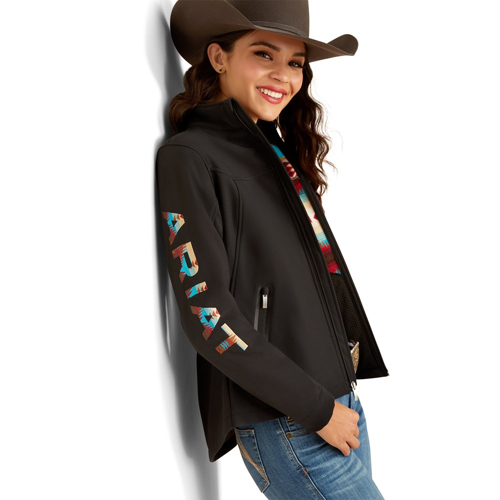 Ariat Womens Jacket | New Team Softshell | Black / Serrano