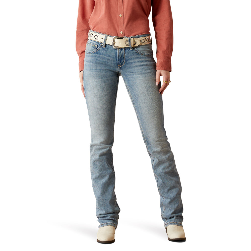 Ariat Womens Jeans | Mallory Oklahoma | Mid Rise | Straight Regular Leg