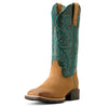 Ariat Womens Boots | Hybrid Ranch Time | Acorn Roughout / Deep Teal
