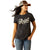 Ariat Womens T-Shirt | Boot Script | Charcoal Heather
