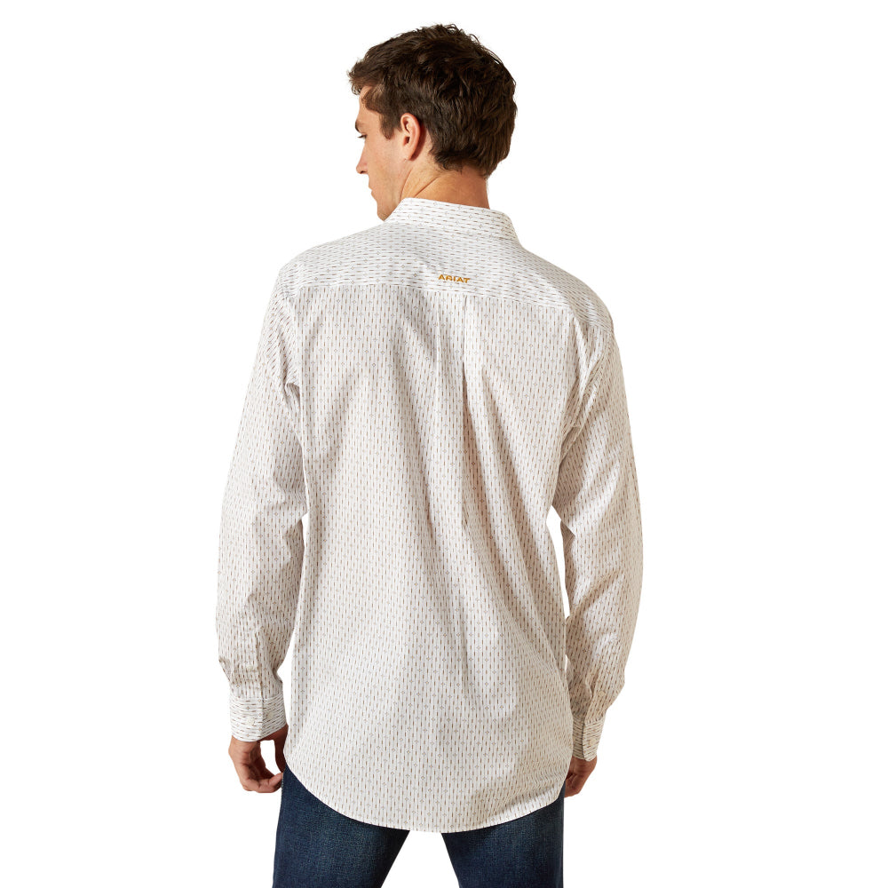 Ariat Mens Shirt | Dewitt Fitted Wrinkle Free | Cream