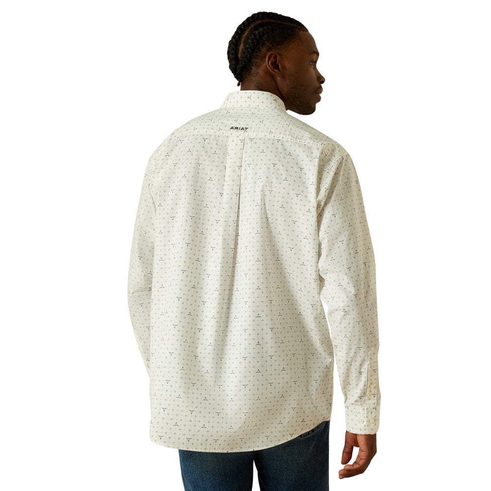 Ariat Mens Shirt | Buster Long Sleeve | White