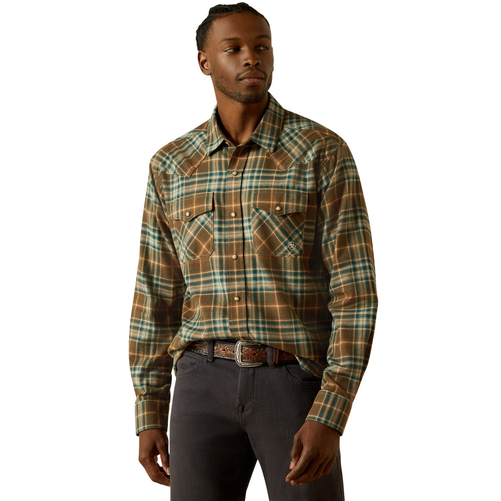 Ariat Mens Shirt | Henry Retro Snap | Dark Green