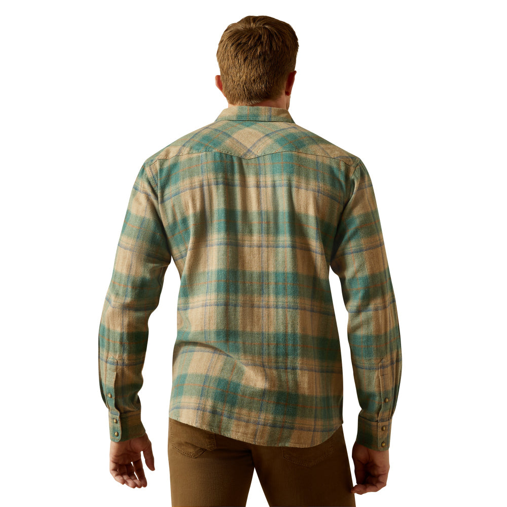 Ariat Mens Shirt | Huxlee Retro Snap | Deep Teal