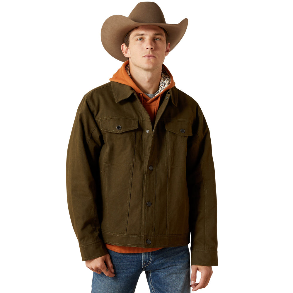 Ariat Mens Jacket | Canvas Rancher | Desert Sand Khaki