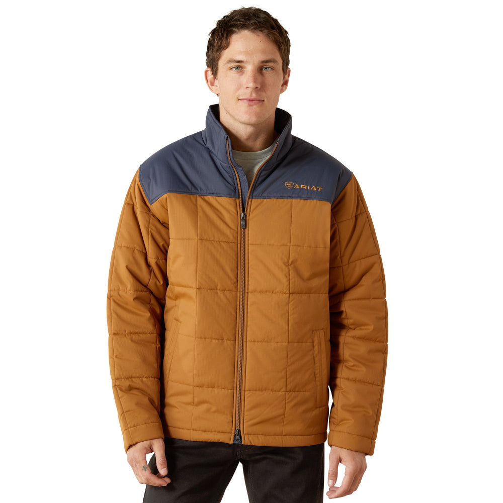 Ariat Mens Jacket | Crius Insulated Jacket | Blue Nights / Almond Khaki