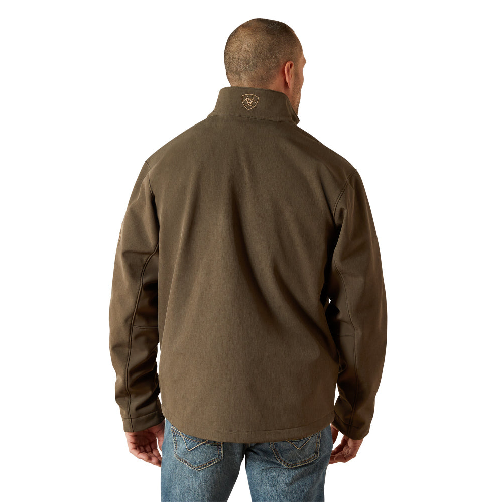 Ariat Mens Jacket | Logo Softshell | Earth Green Heather