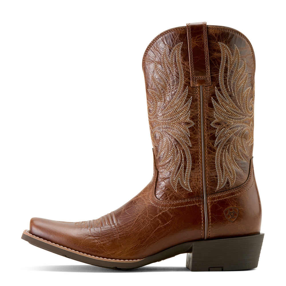 Ariat Mens Sport Western Boots | Narrow Cutter Toe | Dark Tan
