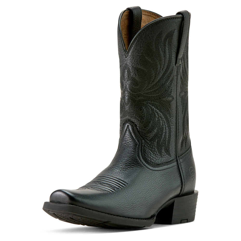 Ariat Mens Sport Western Boots | Narrow Cutter Toe | Black Deertan
